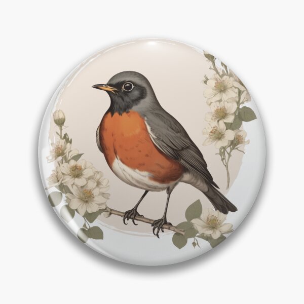 Item preview, American Robin, rockin robin, Turdus migratorius, Birds of North America, Ideas for Bird Watchers designed and sold by lagunaklein.