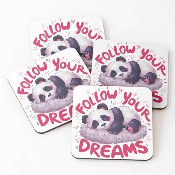 Item preview, Follow Your Dreams Cute Sleeping Panda designed and sold by Quirky Shirts.