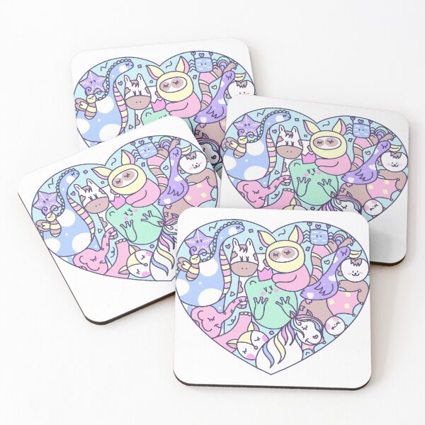 Item preview, pastel animal heart designed and sold by shinoportogis.