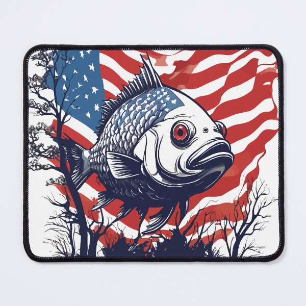 Item preview, Graphic Patriotic Fish designed and sold by nesxdan.