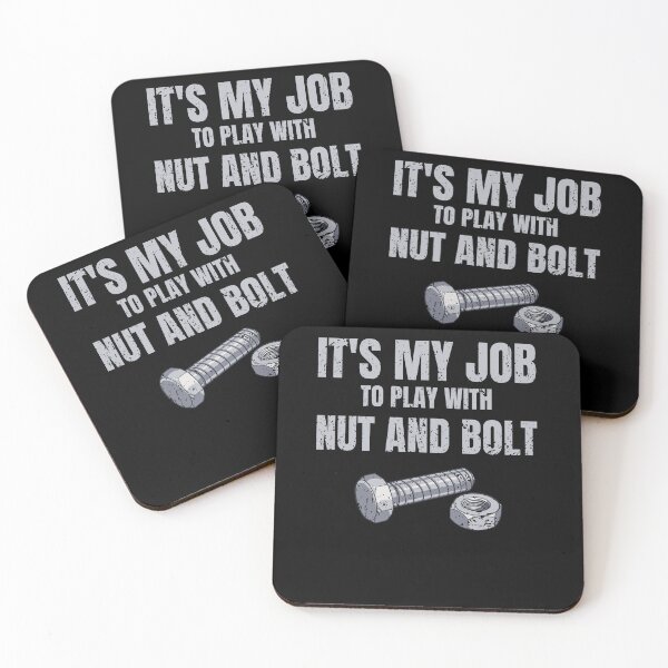 Item preview, Mechanic's Fun - It's My Job to Play with Nut and Bolt gift handyman designed and sold by skulltshirt.