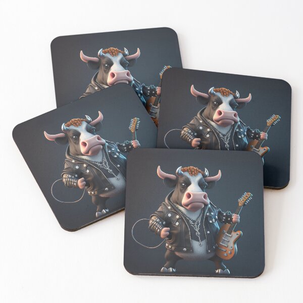 Item preview, Rockstar Cow with Guitar designed and sold by Sillytoe.