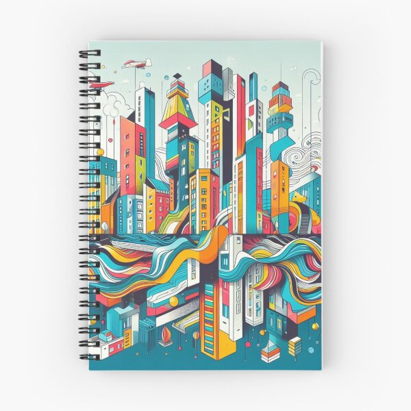 Item preview, Inter dimensional city skylines minimalist abstract artwork designed and sold by MalPhiri.