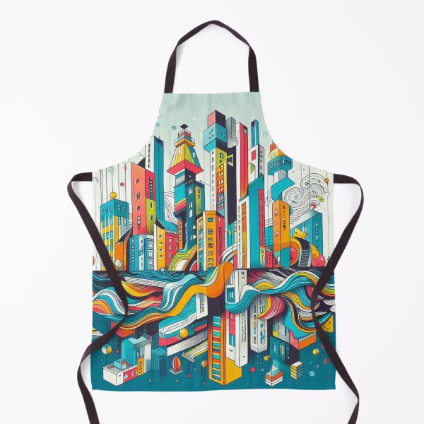 Item preview, Inter dimensional city skylines minimalist abstract artwork designed and sold by MalPhiri.