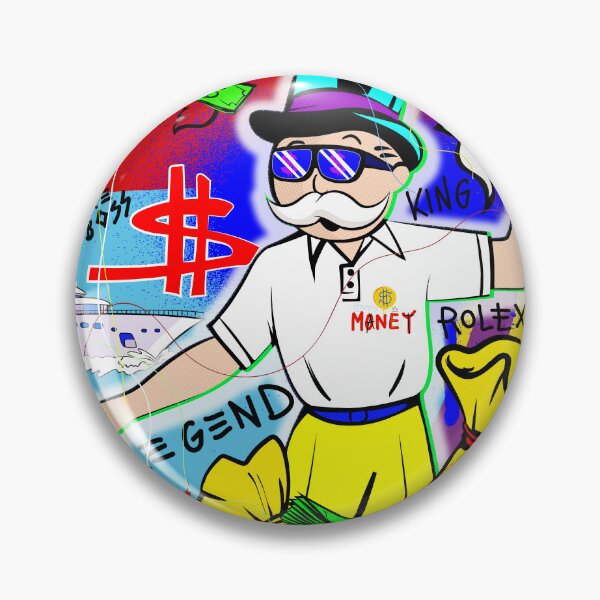 Item preview, Monopoly Man posing as Wolf of Wall Street Canvas Painting designed and sold by DonVivaldo.