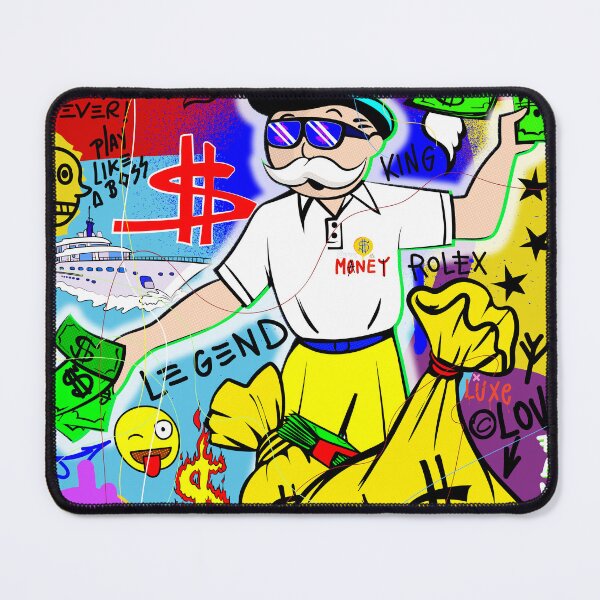 Item preview, Monopoly Man posing as Wolf of Wall Street Canvas Painting designed and sold by DonVivaldo.