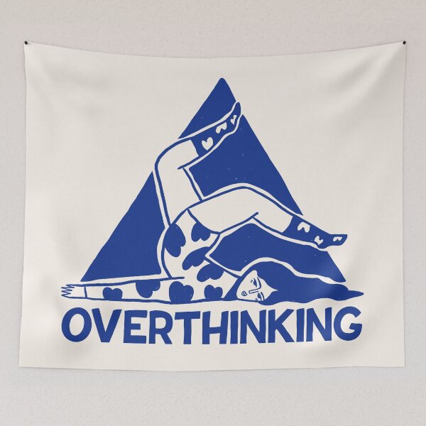Item preview, Funny girl Overthinking, Fun art designed and sold by KristinityArt.