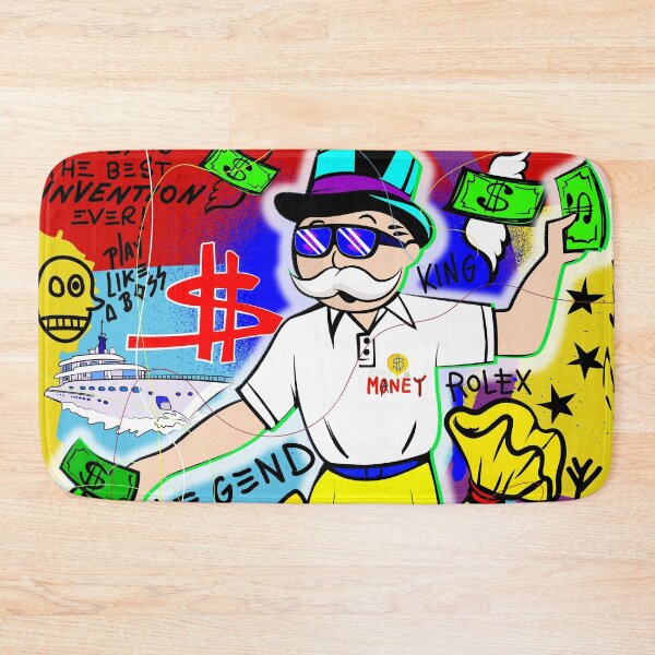 Item preview, Monopoly Man posing as Wolf of Wall Street Canvas Painting designed and sold by DonVivaldo.