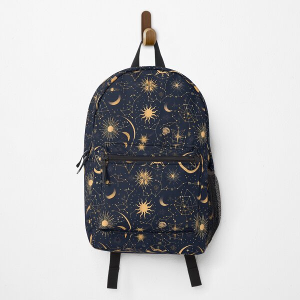 Item preview, Dark academia navy blue and gold astrology pattern designed and sold by EternalScholar.