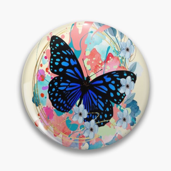 Item preview, Butterfly Floral Happiness, trippy graphic psychedelic arte abstracto designed and sold by Adri Barnard.