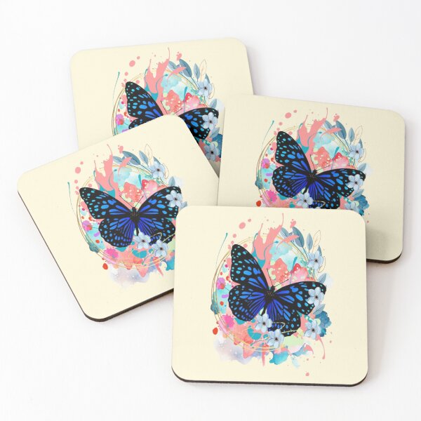 Item preview, Butterfly Floral Happiness, trippy graphic psychedelic arte abstracto designed and sold by Adri Barnard.