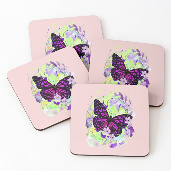 Item preview, Butterfly Floral Happiness 2, trippy graphic psychedelic arte abstracto designed and sold by Adri Barnard.