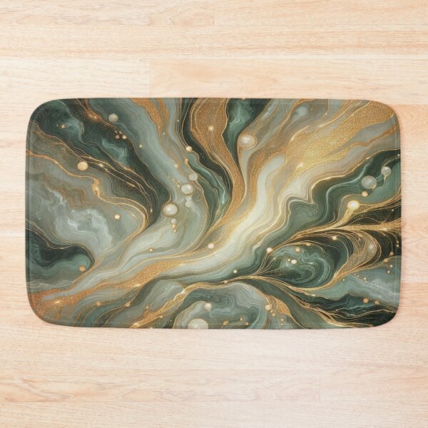 Item preview, Elegance in green: Realistic marble with golden accents – A digital masterpiece designed and sold by FotoworldEdel.