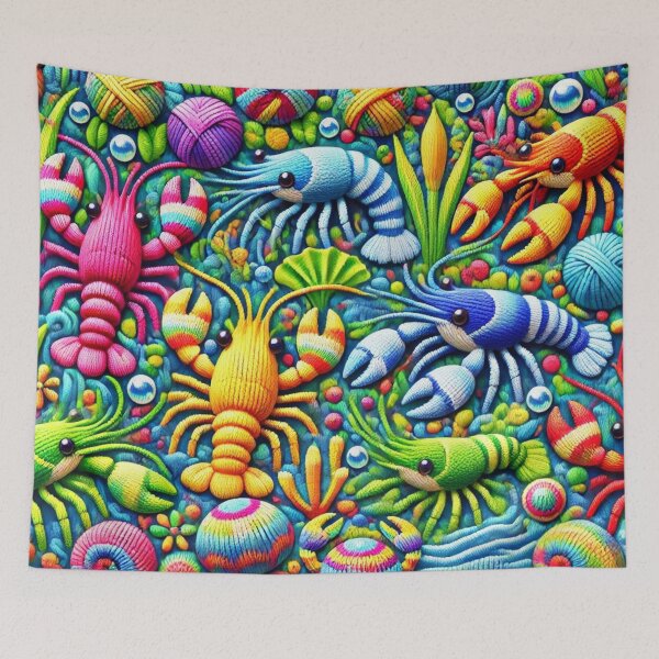 Item preview, Kawaii Knitted Yabby Underwater Pattern designed and sold by Sillytoe.