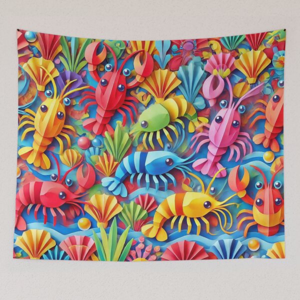 Item preview, Kawaii Paper Art Yabby Underwater Scene designed and sold by Sillytoe.