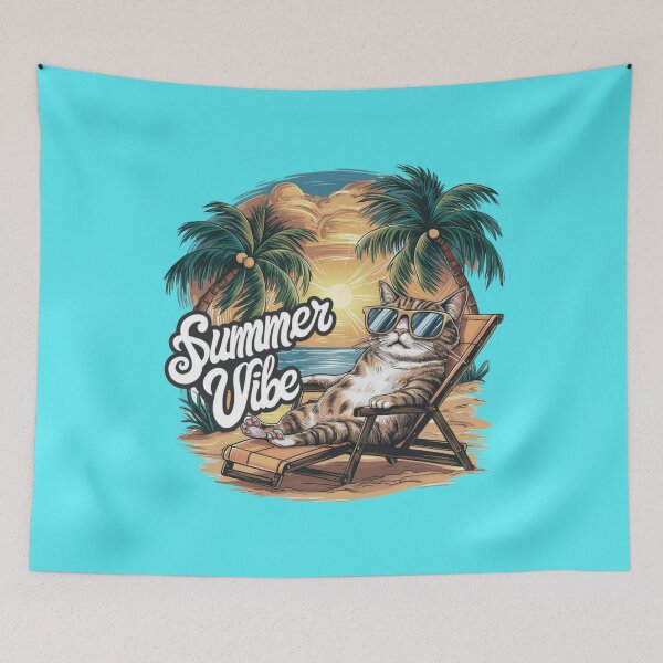 Item preview, Summer Vibe - Cat Edition designed and sold by PureViolence.