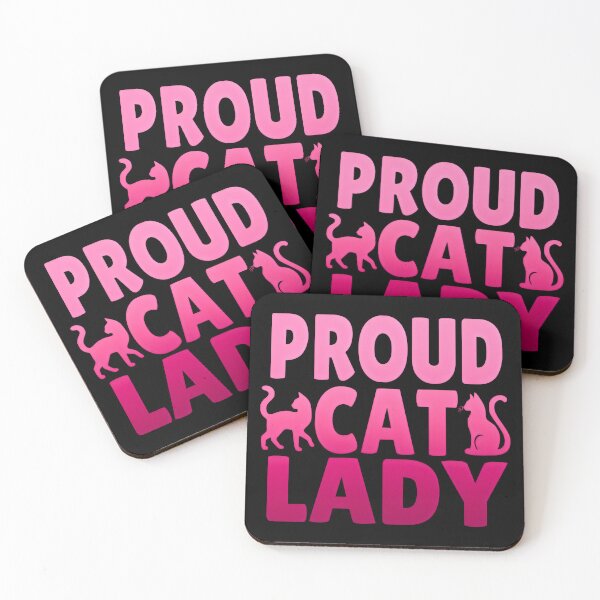 Item preview, Proud Cat Lady. Cute funny childless pink cat lady designed and sold by Unitepeople.