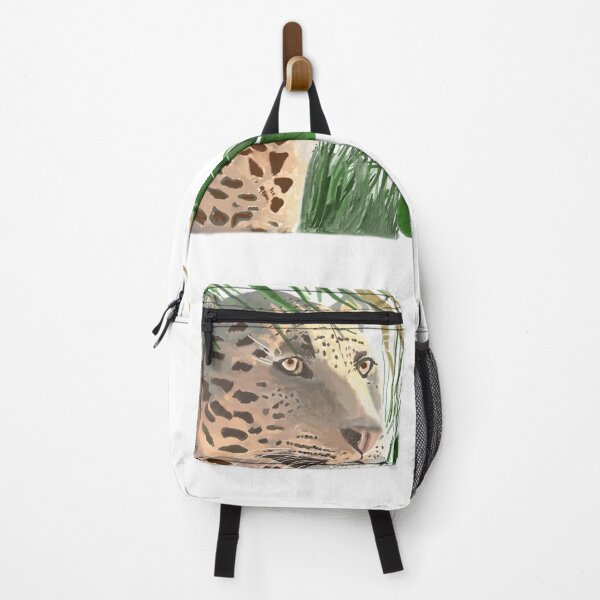 Item preview, Jaguar with Jungle leaves designed and sold by wildseadesign.