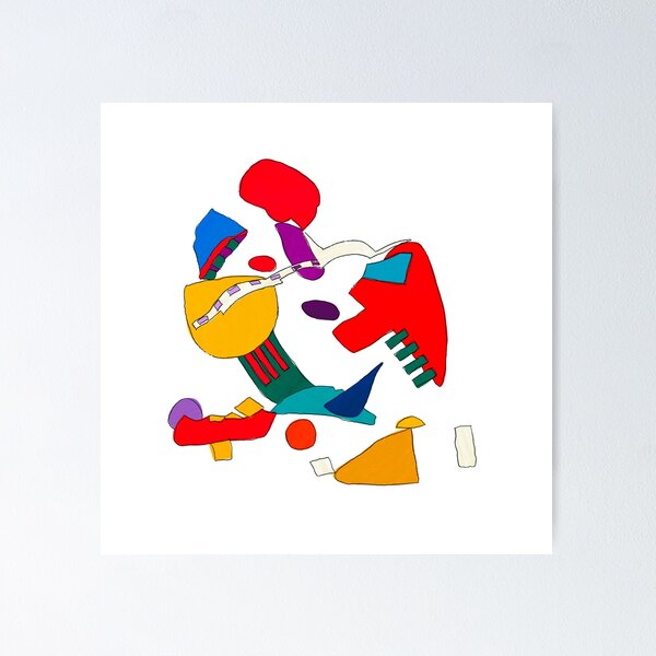 Item preview, Abstract red green blue yellow background (white background) designed and sold by MentaLee.