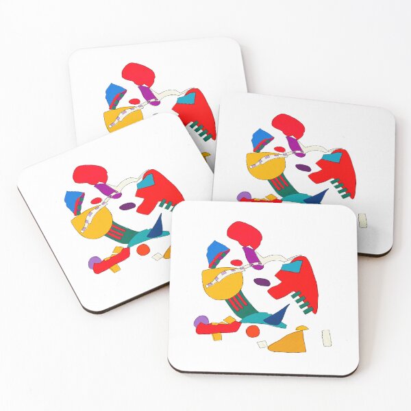 Item preview, Abstract red green blue yellow background (white background) designed and sold by MentaLee.
