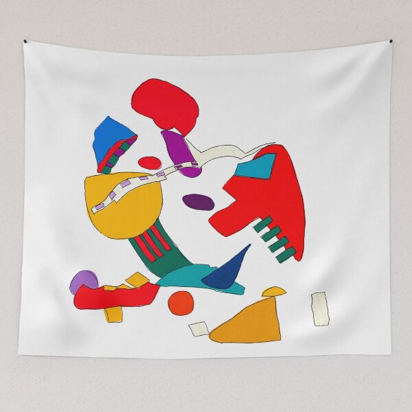 Item preview, Abstract red green blue yellow background (white background) designed and sold by MentaLee.