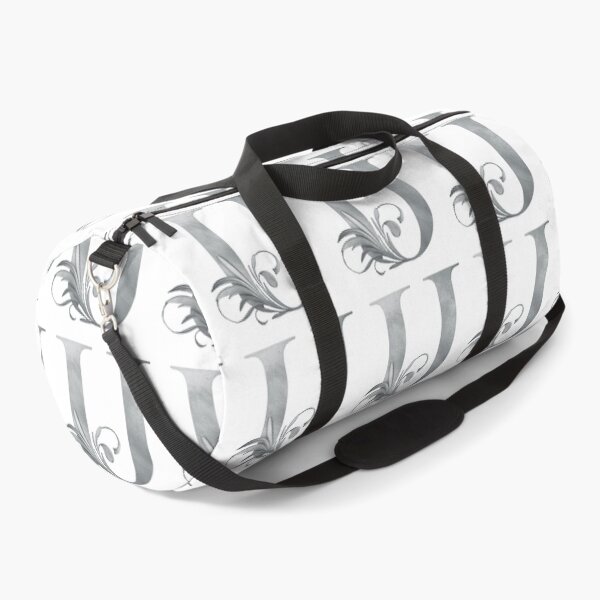 Item preview, Luxury Floral Monogram U: Elegant Grey and Silver Typography designed and sold by Fil4.