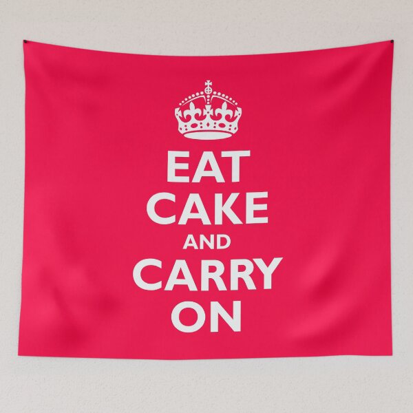 Item preview, Eat Cake and Carry On White designed and sold by Foundry88.