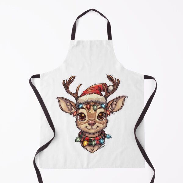 Item preview, Hyper Realistic Reindeer with Christmas Lights, Santa Hat, and Scarf designed and sold by tjnextgen99.