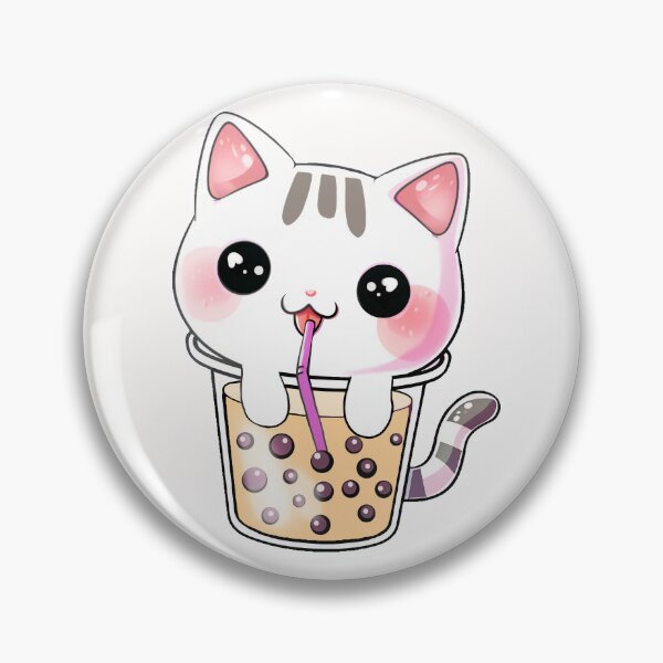 Item preview, Kawaii cat bubble tea designed and sold by AngelinaBezm.
