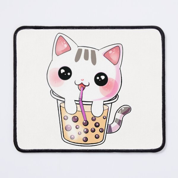 Item preview, Kawaii cat bubble tea designed and sold by AngelinaBezm.