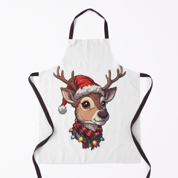Item preview, High Detail Christmas Reindeer with Lights, Santa Hat, and Scarf designed and sold by tjnextgen99.