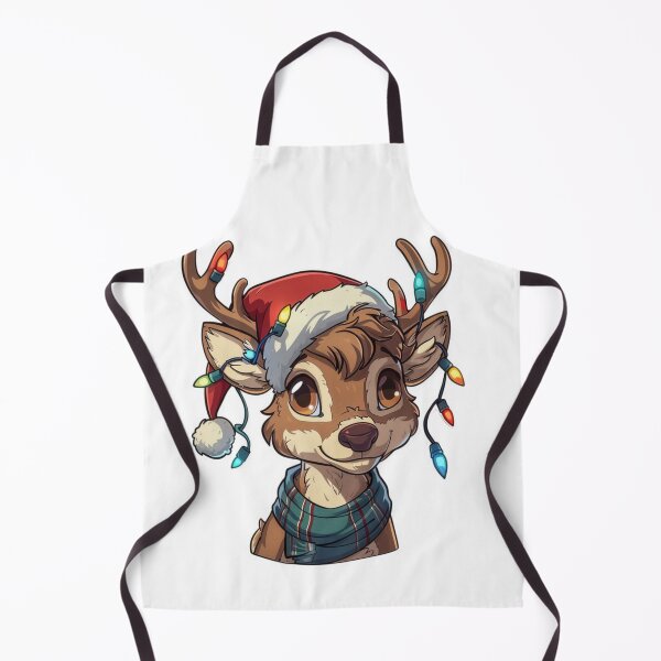 Item preview, Hyper Realistic Christmas Reindeer Sticker with Lights and Santa Hat designed and sold by tjnextgen99.