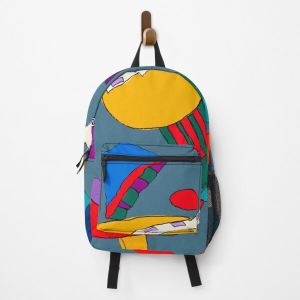 Item preview, Abstract red green blue yellow background (blue gray background) designed and sold by MentaLee.