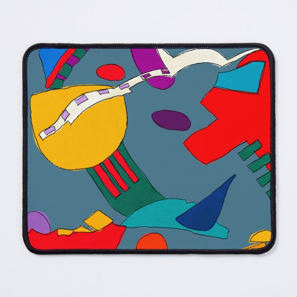 Item preview, Abstract red green blue yellow background (blue gray background) designed and sold by MentaLee.