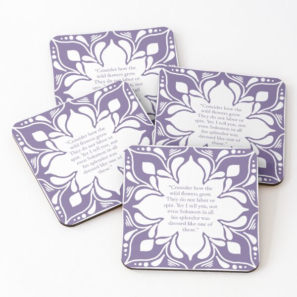 Item preview, (Luke 12:27) Elegant Spanish Tiles Inspired Bible Verse Art  designed and sold by Mayalight.