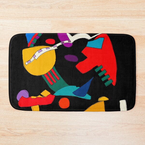 Item preview, Abstract red green blue yellow (black background) designed and sold by MentaLee.