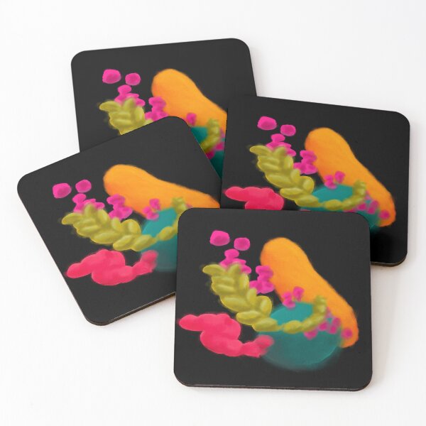 Item preview, Abstract foliage (black background) designed and sold by MentaLee.