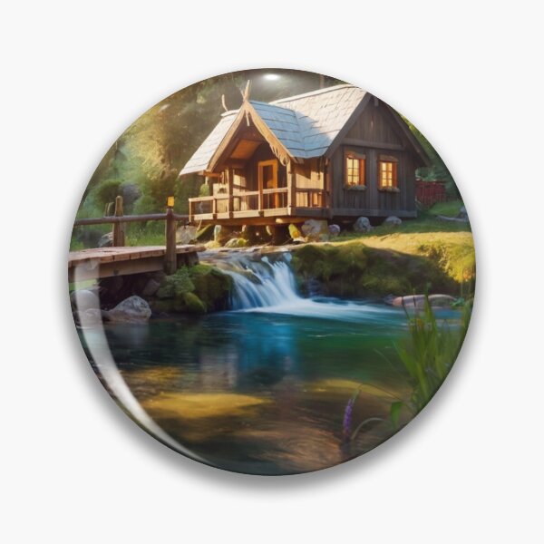 Item preview, River Enchantment Cottage designed and sold by BlareBlare.