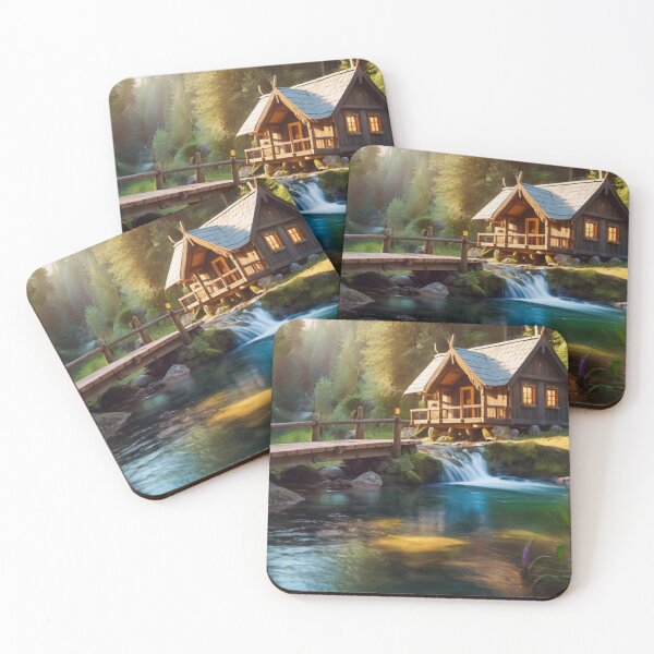 Item preview, River Enchantment Cottage designed and sold by BlareBlare.