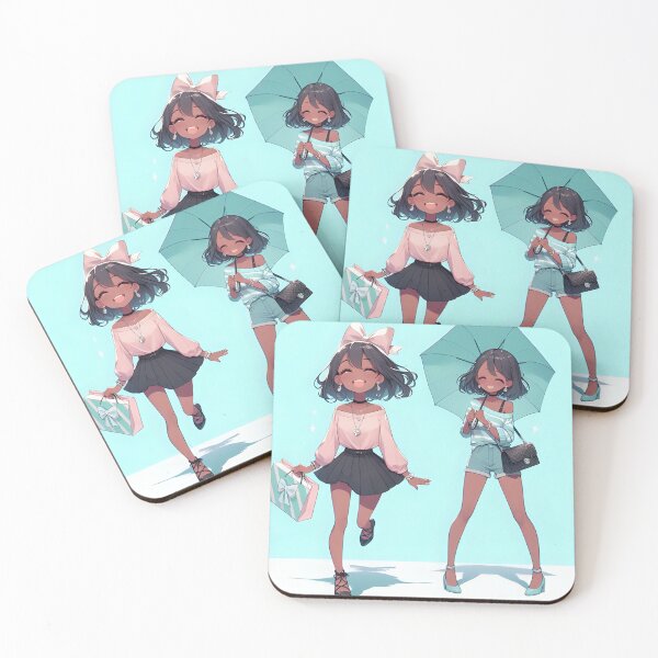 Item preview, The anime Girls with Shopping Bags  designed and sold by Sijtipat.