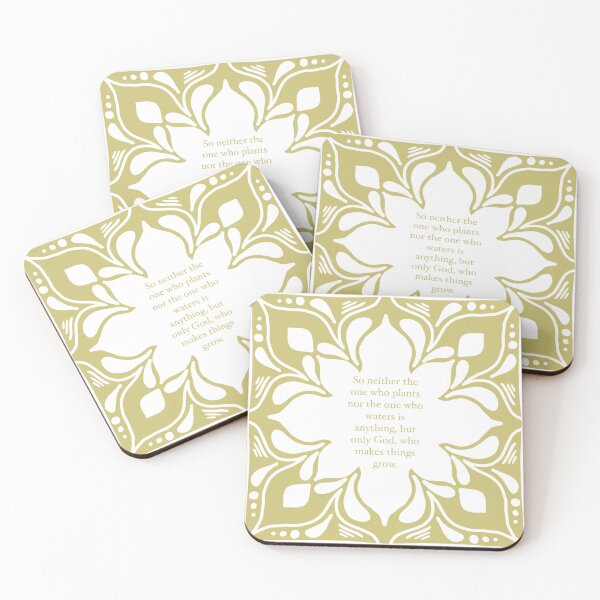 Item preview, (1 Corinthians 3:7) Elegant Spanish Tiles Inspired Bible Verse Art  designed and sold by Mayalight.
