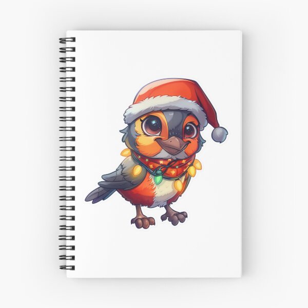 Item preview, High Detail Christmas Robin with Lights, Santa Hat, and Scarf designed and sold by tjnextgen99.