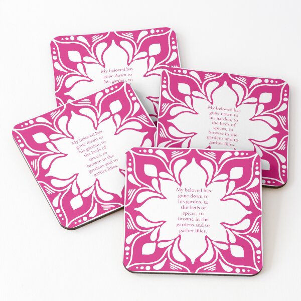 Item preview, (Song of Songs 6:2) Elegant Spanish Tiles Inspired Bible Verse Art  designed and sold by Mayalight.