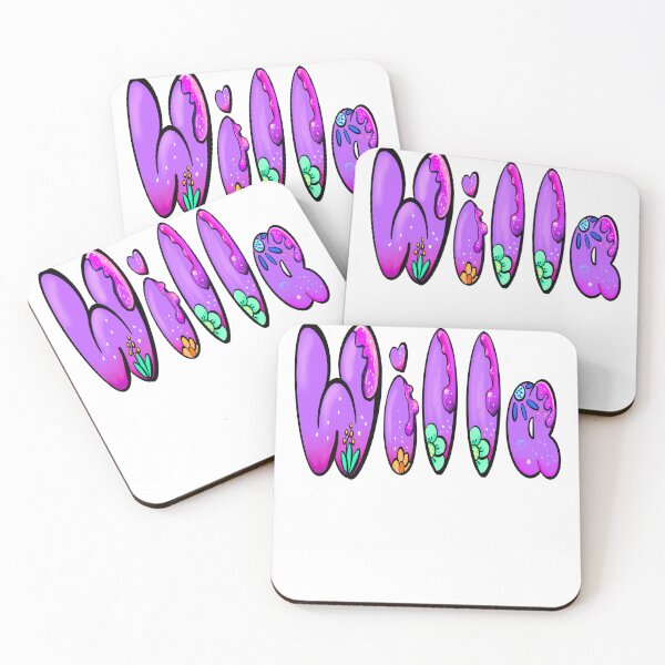 Item preview, Willa  popular girls name woman women’s first name in purple drip calligraphy willa designed and sold by Artonmytee.