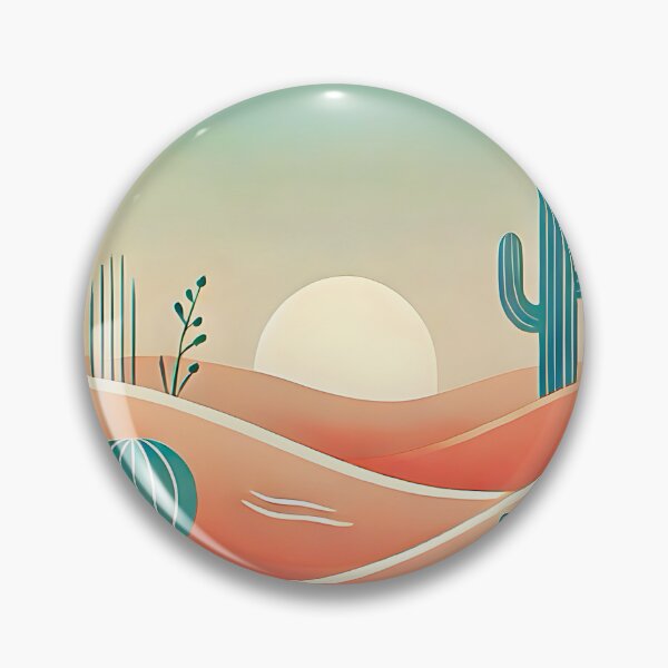 Item preview, Arte minimalista del paisaje del desierto bohemio: cactus y dunas de arena designed and sold by Unitepeople.