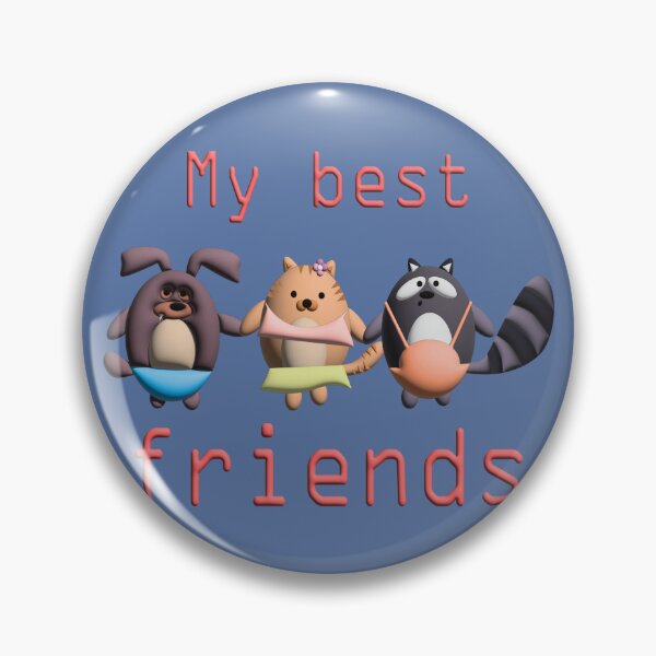 Item preview, dog cat and racoon best friends designed and sold by greenysweeny.