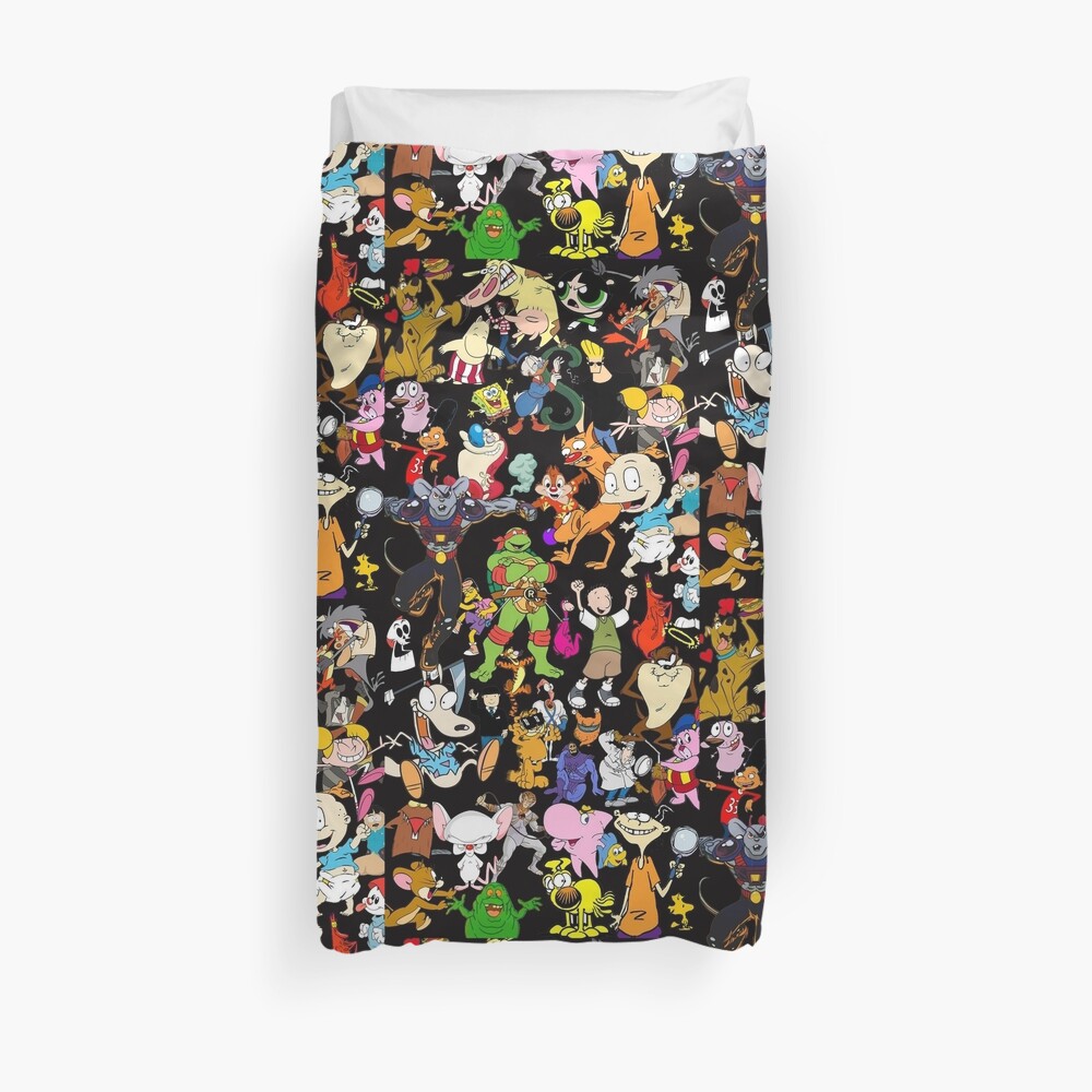 Retro Cartoons rugrats 80s 90s tv show cartoon rockos life Duvet Cover