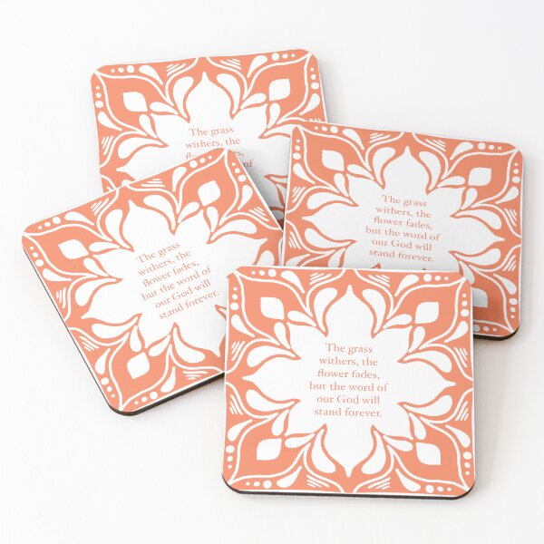 Item preview, (Isaiah 40:8) Elegant Spanish Tiles Inspired Bible Verse Art  designed and sold by Mayalight.