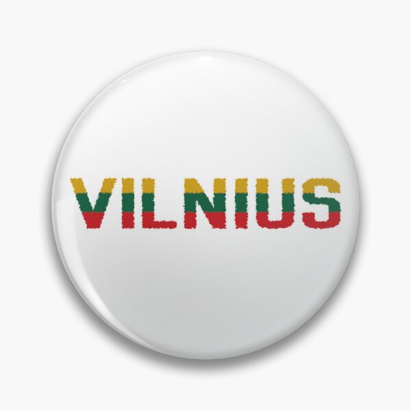 Item preview, Vilnius jagged text with lithuanian flag colors designed and sold by Vetagio.