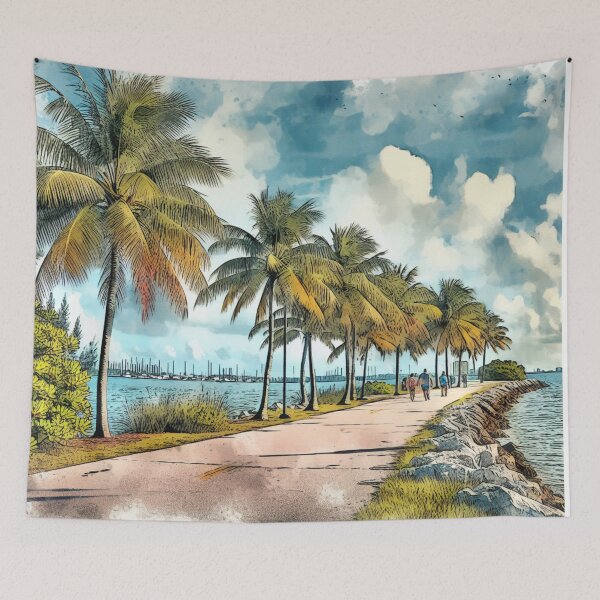 Item preview, Tropical Serenity of Biscayne watercolor designed and sold by Ginngers.